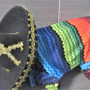 ST5BSM  Mexican Dog OUTFIT Chihuahua Dog Costume XS Cinco Sombrero Hat Mexico